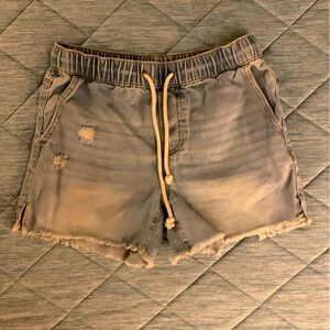 Juniors XS elastic waist soft denim shorts
